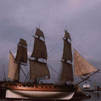 maquette de la fr�gate 